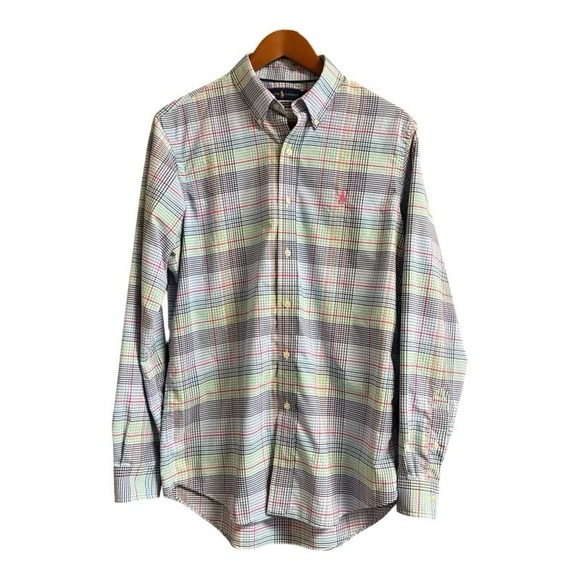 Lauren Ralph Lauren Other - Ralph Lauren Medium Classic Fit Performance Pastel Plaid Colorful Pink Pony